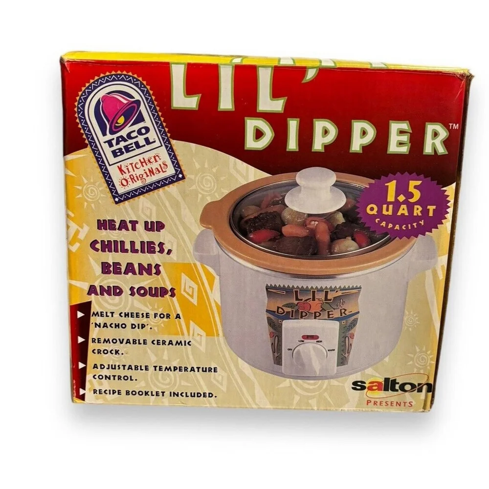 Vintage Brand New Lil Dipper Taco Bell Very Rare 1.5 Quart Crock Pot
